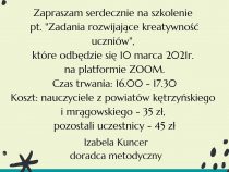 Kreatywność jest zaraźliwa! – szkolenie dla n-li