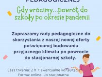 Powrót do szkoły – oferta dla rady pedagogicznej