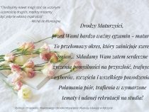 Życzenia dla Maturzystów