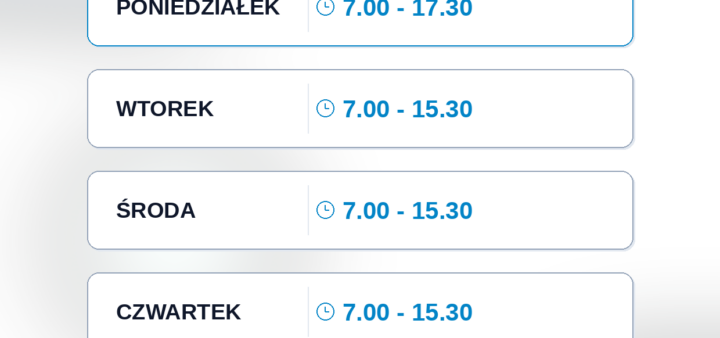 Nowe godziny pracy sekretariatu